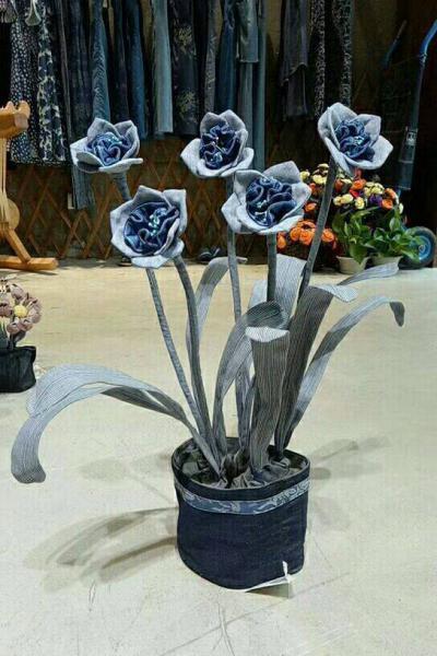 Denim Kunsthandwerk Blumen aus Jeans