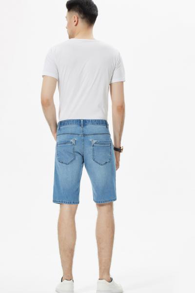 Jeans Men Pants Denim Stretch Sommer Shorts Regular Slim