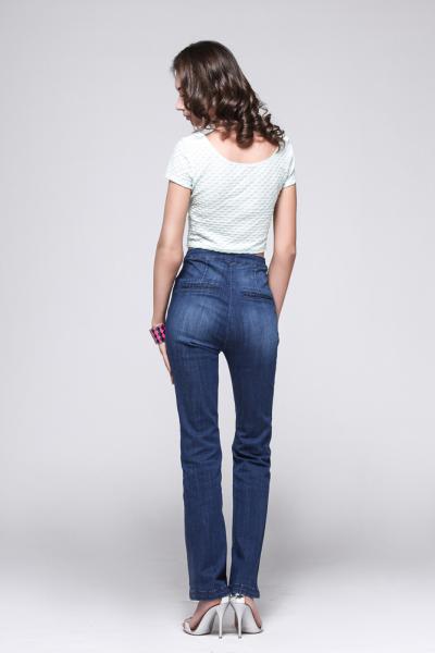 Jeans Women Denim Pants Mid Waist Flare 