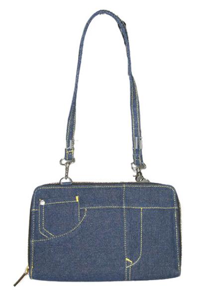 Denim Women Wallet Shoulder Bag