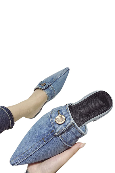 Denim Women Jeans Shoe Mules