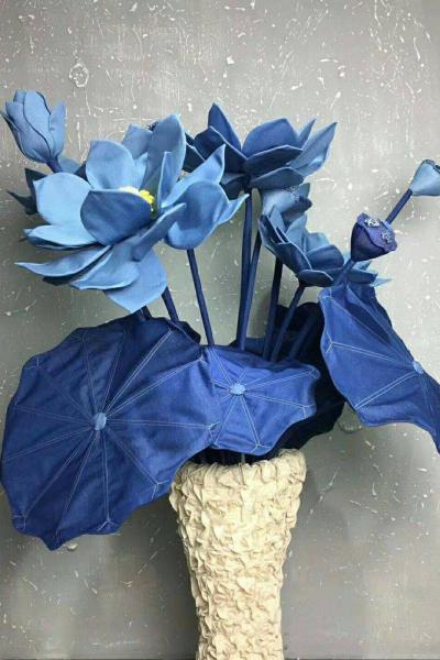 Denim Handicraft Flower Jeans