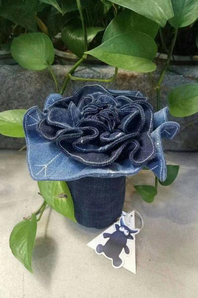Denim Handicraft Flower Jeans