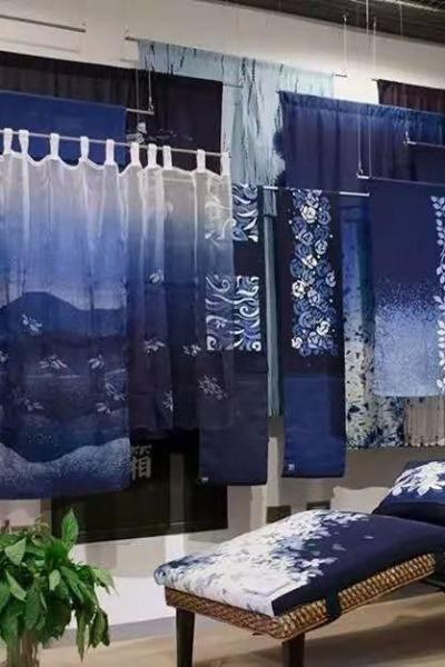 Denim Plant Dyeing Curtain And Cover