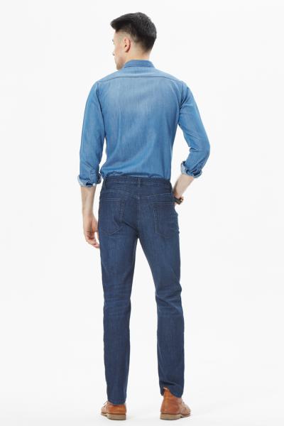 Jeans Men Shirts Long Sleeve Cotton Casual Laser Print Full Buttons Anti Wrinkle