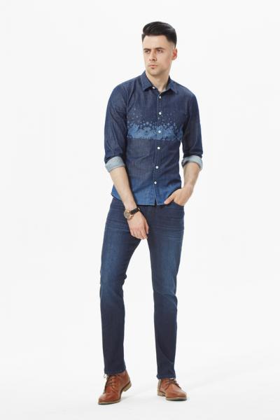 Jeans Men Denim Laser Print