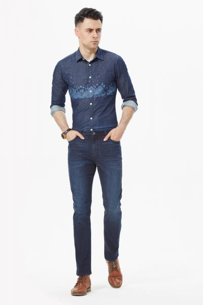 Jeans Men Denim Laser Print