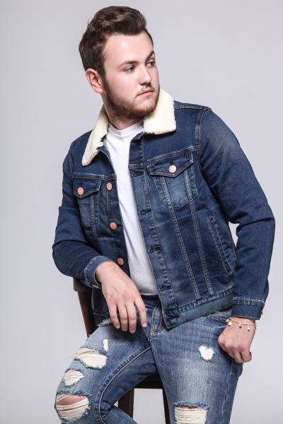 Jeans Men Denim Jacket Teddy Lining Warm