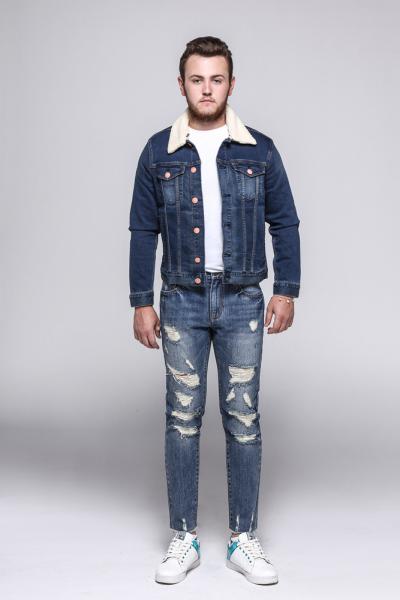 Jeans Men Denim Jacket Teddy Lining Warm