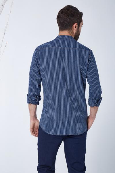 Jeans Men Shirt Elegant Business Breathable Fabric Slim Fit Button Down