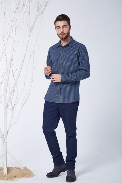 Jeans Men Shirts Long Sleeve Cotton Business