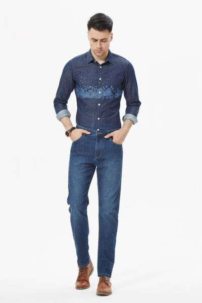 Jeans Men Pants Strech Regular Fit