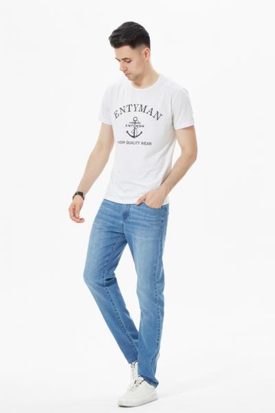 Jeans Men Pants Classic Without Stretch