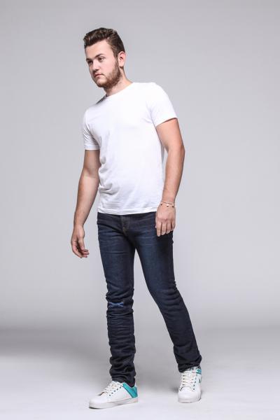 Jeans Men Pants With Knee Patch