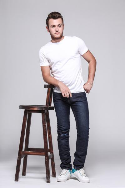 Jeans Men Pants With Knee Patch