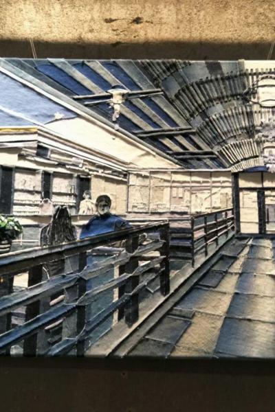 Kunst Bild aus Jeans