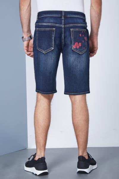 Jeans Men Pants Stretch Shorts Regular Fit Cotton Bermuda