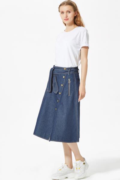 Jeans Women Denim Skirt Summer Autumn Spring Opaque Leisure Cocktail Club 1