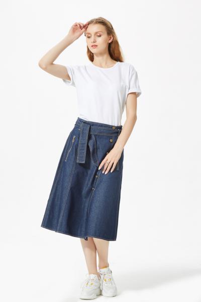 Jeans Women Denim Skirt Summer Autumn Spring Opaque Leisure Cocktail Club 2