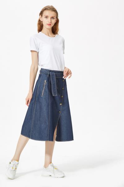 Jeans Women Denim Skirt Summer Autumn Spring Opaque Leisure Cocktail Club 3