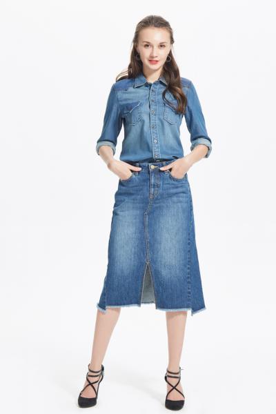 Jeans Women Denim Skirt High Stretch 1