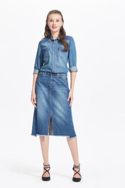 Jeans Women Denim Skirt High Stretch 2