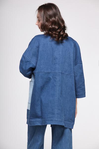 Jeans Women Denim Boyfriend Jacket In Contrast Patchwork