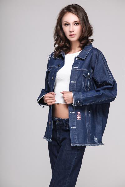 Jeans Women Denim Jacket In Medium Length