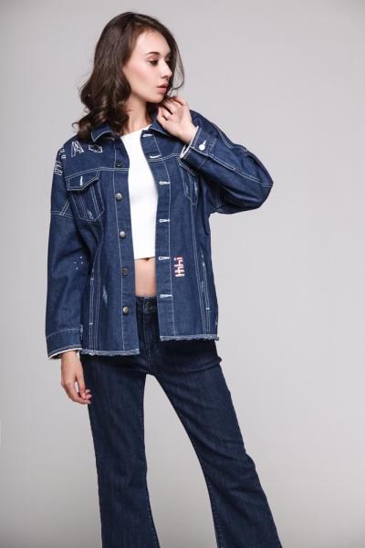 Jeans Women Denim Jacket In Medium Length