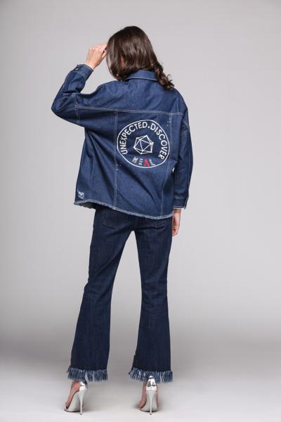 Jeans Women Denim Jacket In Medium Length
