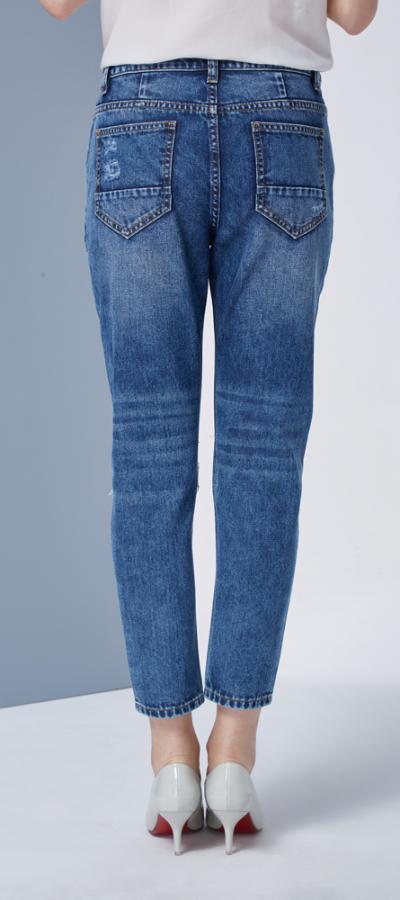 Jeans Women Skinny Stretch Casual Destroyed With Holes