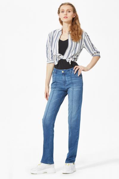 Jeanshose Damen Straight Leg 