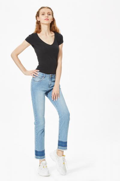 Jeans Women Denim Pants Patchwork 