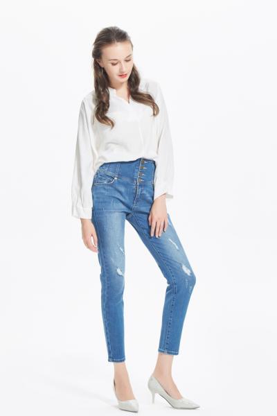 Jeans Women Denim Pants High Waist 