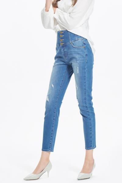 Jeans Women Denim Pants High Waist 