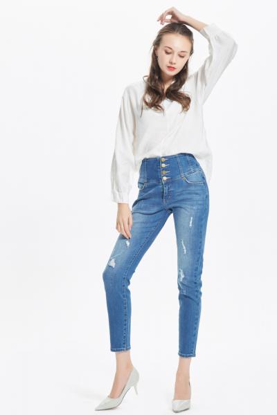 Jeans Womn Denim Pants High Waist 