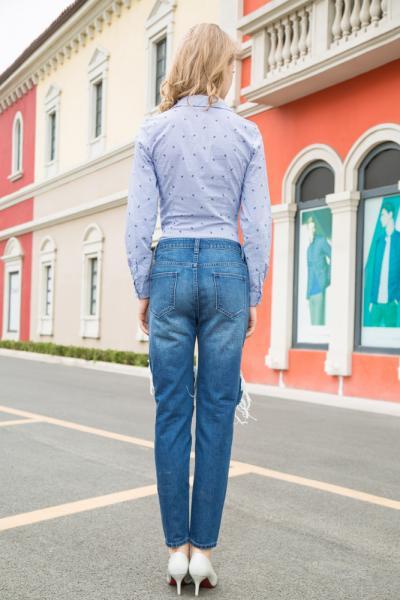 Jeans Women Denim Pants Boyfriends Ripped Destroyed 