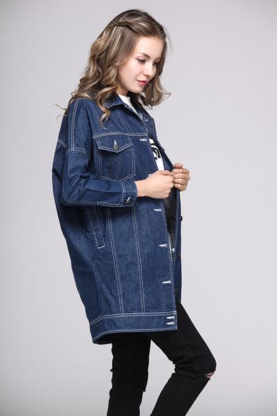 Jeans Damen Cowboy Jacke Fruehling Herbst Uebergangsjacke Lose Fit Mantel