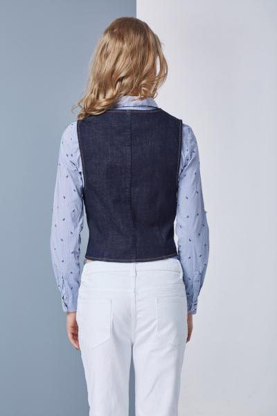 Jeans Damen Gilets Jeanswest Waistcoat Vest Sleeveless