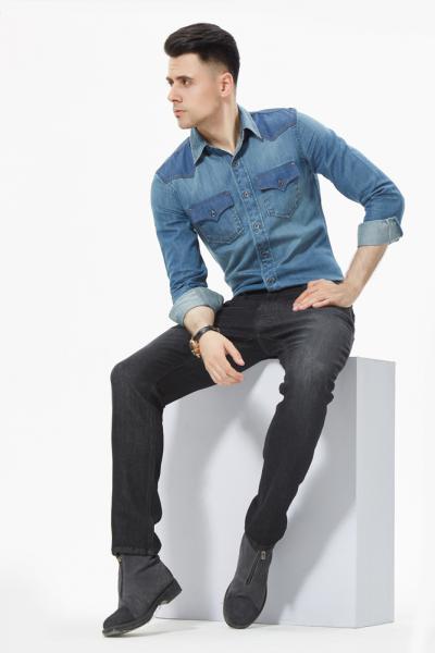 Jeanshemd Herren Regular Fit